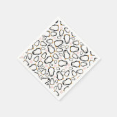 かわいいペンギン赤ちゃんシャワーピンクの少女 スタンダードカクテルナプキン (角)