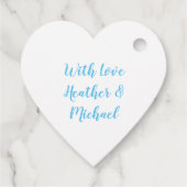 かわいいペンギン赤ちゃんシャワーピンクの少女 フェイバータグ (裏面)