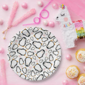 かわいいペンギン赤ちゃんシャワーピンクの少女 ペーパープレート (パーティー)