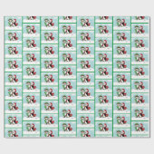 かわいいペンギン雪フクロウの友情 ラッピングペーパー (フラット)