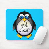 かわいいペンギン音楽によって得られるOboe マウスパッド (マウス)