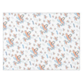 かわいいペンギン飛行機の誕生日パーティー テーブルクロス (正面(横))