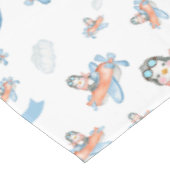 かわいいペンギン飛行機の誕生日パーティー テーブルクロス (アングル)