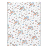 かわいいペンギン飛行機の誕生日パーティー テーブルクロス (正面)