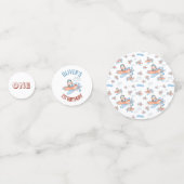 かわいいペンギン飛行機パーソナライズされた紙吹雪 コンフェッティ (裏面)