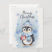 「かわいいペンギン2」 シーズンポストカード (正面/裏面)