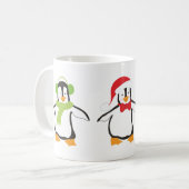 かわいいペンギン3匹のダンス コーヒーマグカップ (正面左)