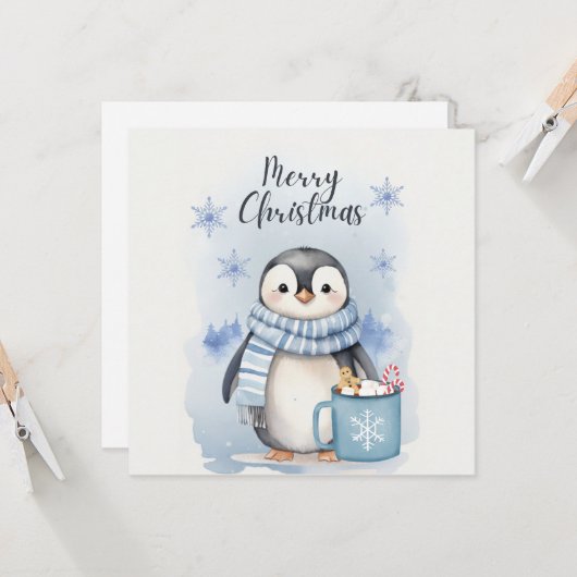 "かわいいペンギン3" カード (正面/裏面インサイチュ)