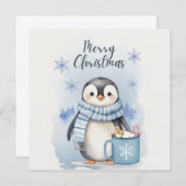 「かわいいペンギン3」 サンキューカード (正面/裏面)