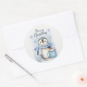 かわいいペンギン3 ラウンドシール (封筒)