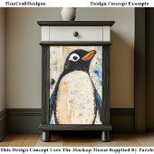 かわいいペンギン、グレンギー紙コラージュDJ1Rデコページ 薄葉紙