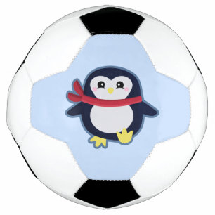 かわいいペンギン サッカーボール