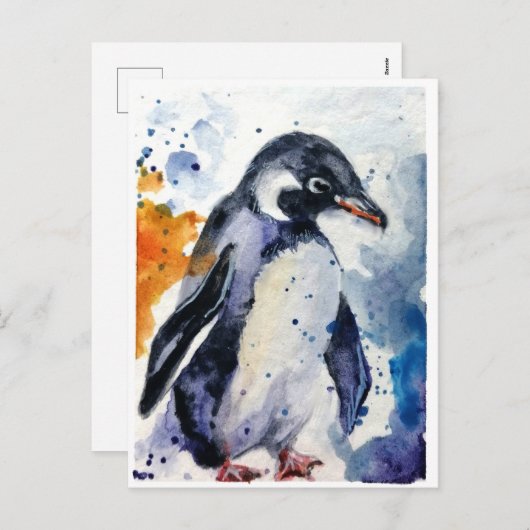 かわいいペンギン シーズンポストカード (正面/裏面)