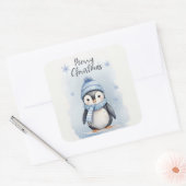 「かわいいペンギン」 スクエアシール (封筒)