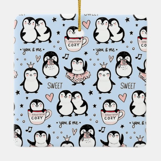 かわいいペンギン セラミックオーナメント (裏面)
