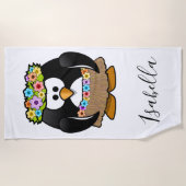 かわいいペンギン ビーチタオル (正面)