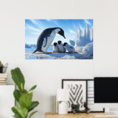 かわいいペンギン ポスター (ホームオフィス)