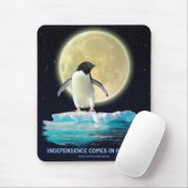 かわいいペンギン&ムーンおもしろいやる気を起こさせるマウスパッド マウスパッド (マウス)