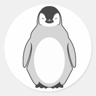 かわいいペンギン ラウンドシール