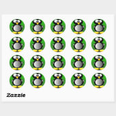 かわいいペンギン ラウンドシール (シート)