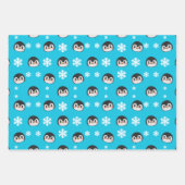 かわいいペンギン ラッピングペーパーシート (正面3)