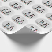 かわいいペンギン ラッピングペーパー (角)