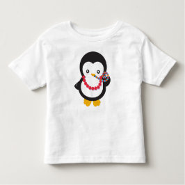 かわいいペンギン、リトルペンギン、パーティー笛 トドラーTシャツ
