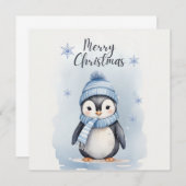 かわいいペンギン 招待状 (正面/裏面)