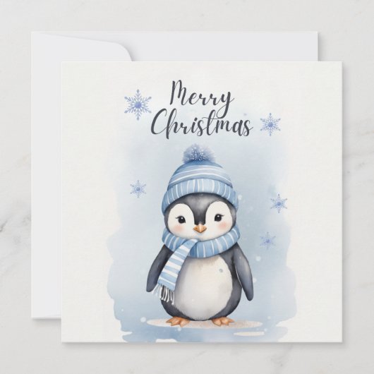 かわいいペンギン 招待状 (正面)