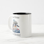 かわいいペンギン/私は愛らしい ツートーンマグカップ (正面左)