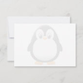かわいいペンギン 黒と白 ノートカード (裏面)