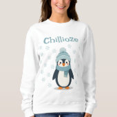 かわいいペンギンTシャツ – Chillioze Winter Tee スウェットシャツ (正面)