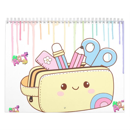 かわいいペンシルケース カレンダー (カバー)