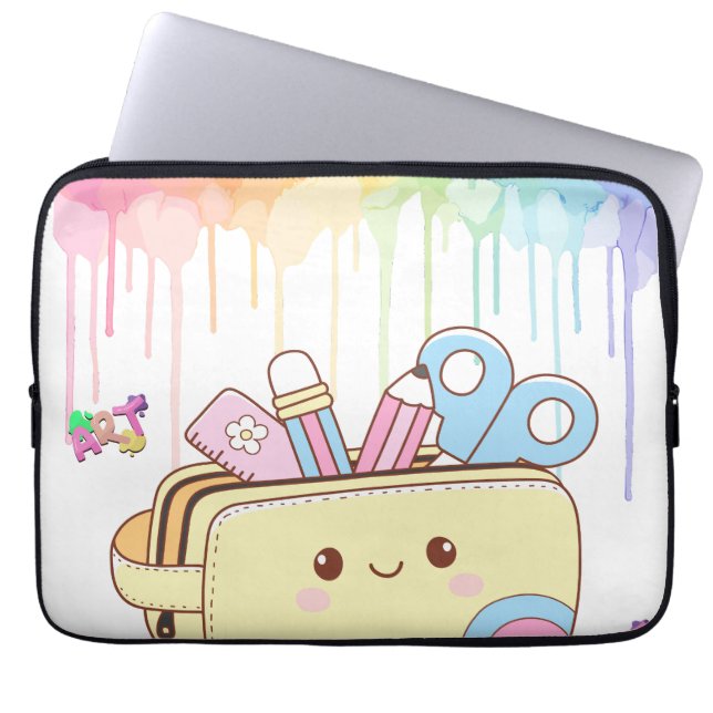 かわいいペンシルケース ラップトップスリーブ (正面)