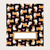 かわいいペンブロークウェルシュコルギステーブルプレイスセッティングバス 名刺 (外部フラット)