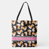 かわいいペンブロークウェルシュコーギス名前をカスタムするトートB トートバッグ (正面)
