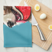 かわいいペンブロークウェルシュコーギー キッチンタオル (四つ折り)