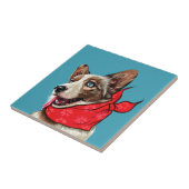 かわいいペンブロークウェルシュコーギー タイル (側面)