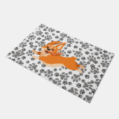 かわいいペンブロークウェルシュコーギー ドアマット (アングル)