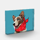 かわいいペンブロークウェルシュコーギー フォトブロック (左)