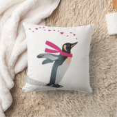 かわいいペ吹ンギンのハートキス。 クッション (ブランケット)