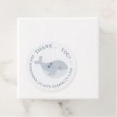 かわいいホエールダスティブルーストライプジョーズボーイベビーシャワー フェイバータグ (インサイチュ)