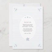 かわいいホエールブルーボーイベビーシャワー サンキューカード (裏面)