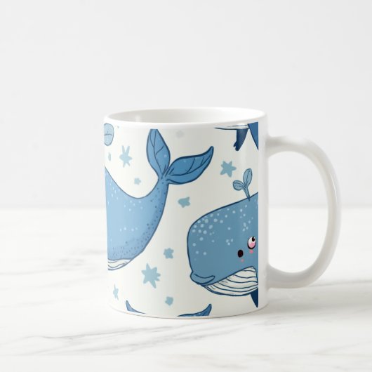 かわいいホエールマグ コーヒーマグカップ (右)