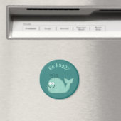 かわいいホエー感動的ルのスローガンは幸せ マグネット (インサイチュ (食洗機))