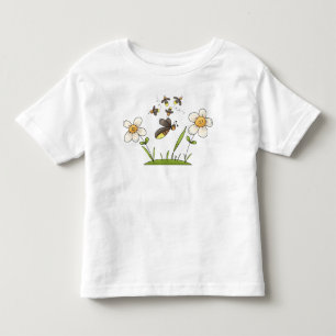 かわいいホタルは黄色い軽減の虫の昆虫を煩わせます トドラーTシャツ