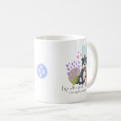 かわいいホッとしたペットドッグコーヒーと友だち引用文 コーヒーマグカップ (正面右)