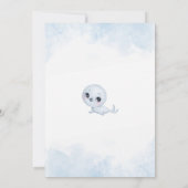 かわいいホッキョクアザラシ 北極の赤ちゃん歓迎会 招待状 (裏面)