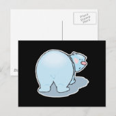 かわいいホッキョクグマお尻 ポストカード (正面/裏面)