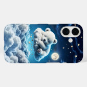 かわいいホッキョクグマかわいい美しいふわふわ雲 Case-Mate iPhoneケース (裏面 (横))